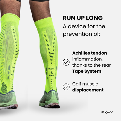 RUN UP Long-Biyomekanik Performans Koşu Çorabı Neon Sarısı