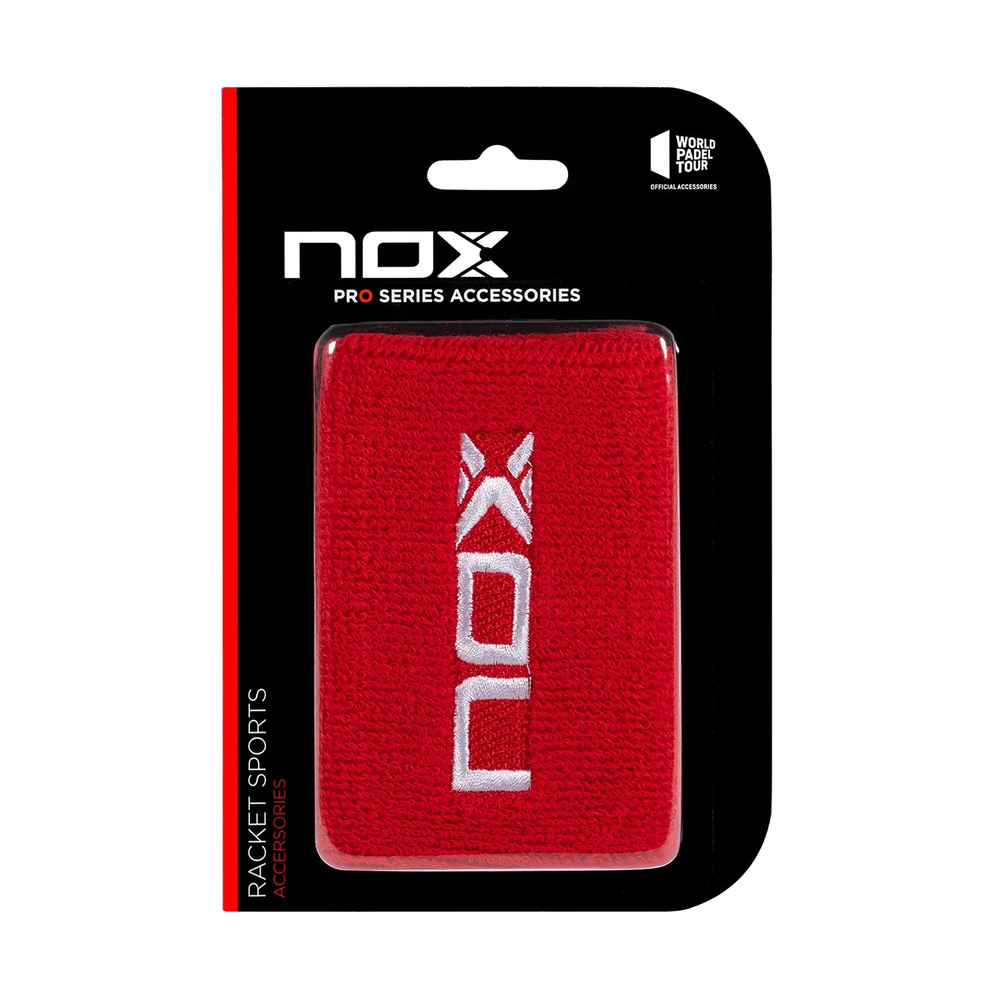 NOX KIRMIZI/BEYAZ LOGOLU BİLEKLİK (2'Lİ PAKET)