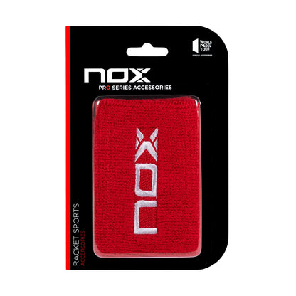 NOX KIRMIZI/BEYAZ LOGOLU BİLEKLİK (2'Lİ PAKET)