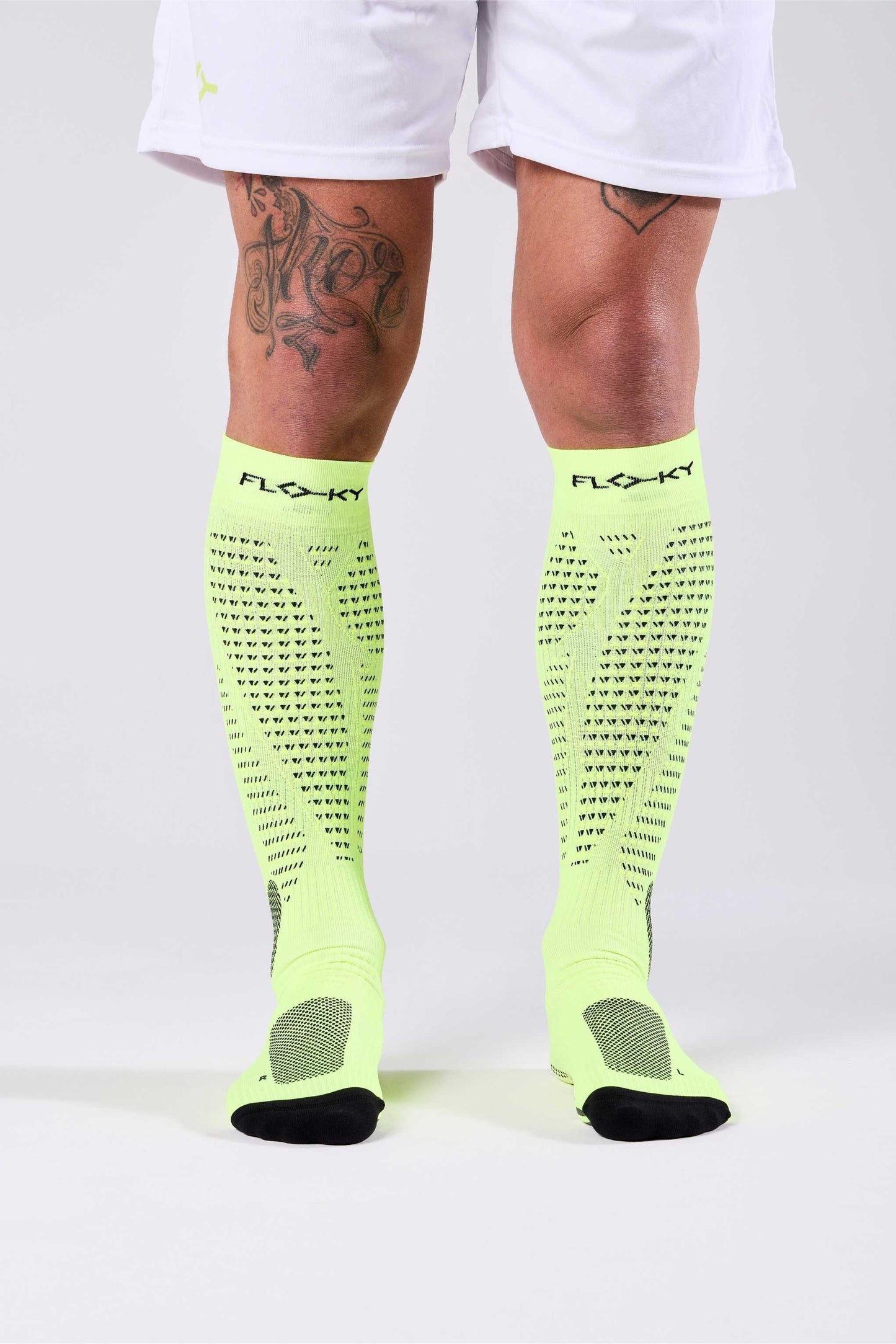RUN UP Long-Biyomekanik Performans Koşu Çorabı Neon Sarısı